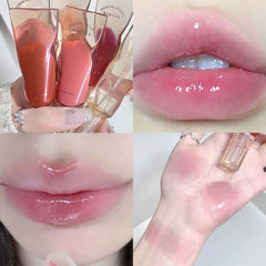 YICKYUE  -  Shiny Mirror Lip Glaze Watery Lip Gloss Waterproof Lasting Glitter Transparent Jelly Liquid Lipstick Womon Makeup Lips Cosmetic