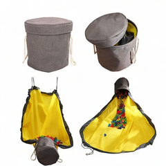 SlideAway Toy Clean-up Storage Bag Multifunctional Portable Toys Organizer Toy Bag Basket Integrated Waterproof Storage Bucket