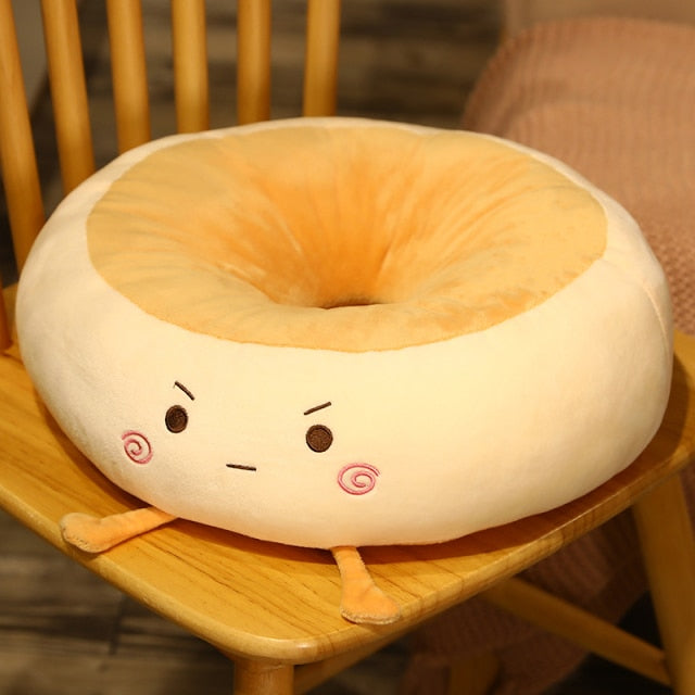 38cm Creative Kawaii Food Bread Plush Toys Stuffed Soft Cake Toast Doll Mat Nap Sleep Pillow Sofa Bed Cushion Funny Kids Gift