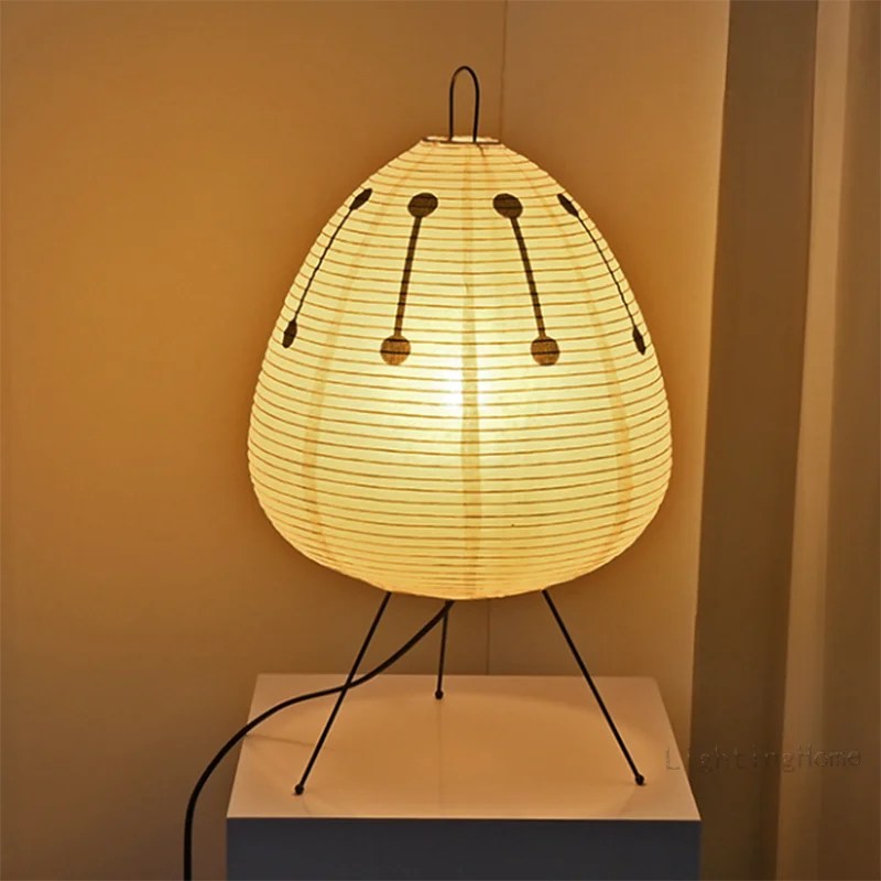 YICKYUE  -  Japanese Design Akari Wabi-sabi Yong Table Lamp Printed Rice Paper Lamp Bedroom Desktop Decoration Table Lamp Drop Shipping