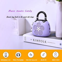 YICKYUE  -  [DOSS Candy Mini] DOSS Wireless 5.0 Mini Speaker - 5W Powerful Sound, Retro Chic Design, Portable & Rechargeable, Perfect Gift Idea