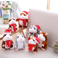 Dropshipping 15 Cm Kids Sweet Talking Hamster Speak Sound Recording Repeat Plush Kawaii Hamster Animal Toys Christmas Gift