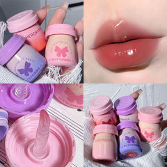 YICKYUE  -  Milk Bottle Lip Frozen Water Gloss Mirror Face Lip Frozen Through Not Easy to Stain Cup Women's Lipstick