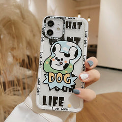 Nice dog phone case for iphone 11 12 mini pro max xsmax 8 plus x 7 xr cute cartoon animal original cases shell cover capa