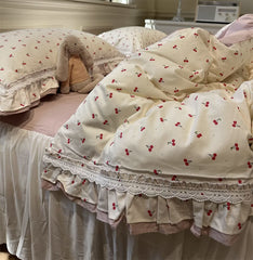 YICKYUE  -  Romantic pastoral flower beding set,twin full queen king elegant fairyfair cotton home textile bed sheet pillow case quilt cover