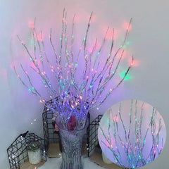 Artificial Plant Christmas 20LEDs Willow Branch Lamp Strings Light Wedding Party Xmas Tree Decoration For 2022 New Year Navidad