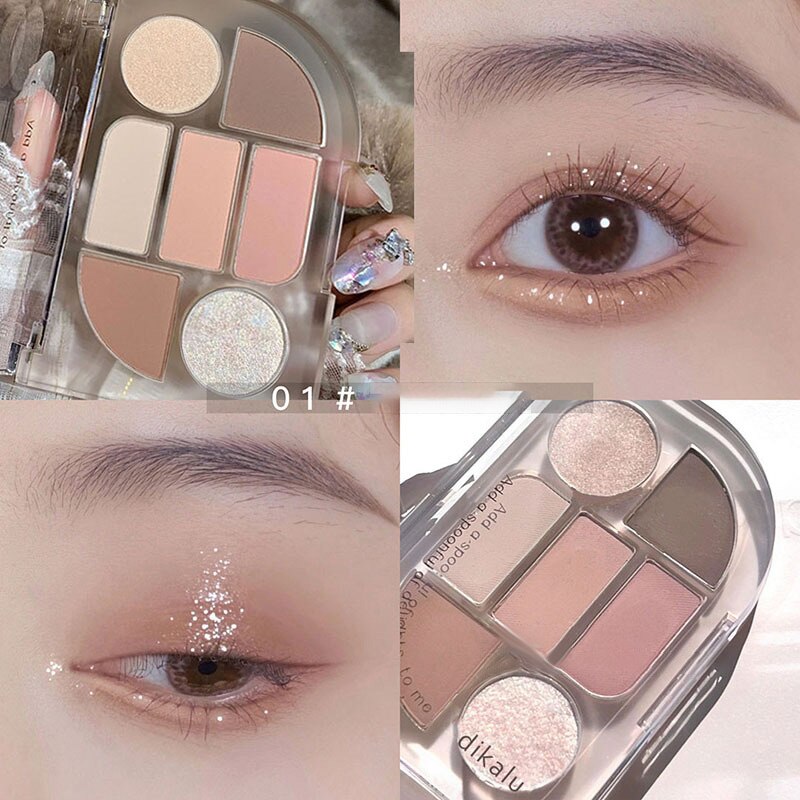 Yickyue 7/5 Colors Glitter Eye Shadow Waterproof Eyeshadow Long-lasting Pigment Eyeshadows Shiny Eyes Korean Cosmetics Tools
