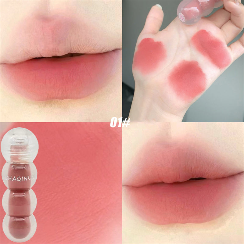 YICKYUE  -  Cute Velvet Matte Lip Gloss Long Lasting Liquid Lipstick Lip Makeup Beauty Nonstick Cup Waterproof Lip Gloss Korean Makeup New