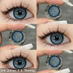 YICKYUE  -  New Colored Contacts Lenses for Eyes Blue Contact Lenses Brown Eyes Contact Lenses Yearly Gray EyeContact Lens 14.2mm