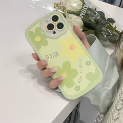 Korean Cute Fresh Flower Floral Phone Case For iPhone 13 12 11 Pro Max X XS XR Kawaii Shockproof Soft Back Cover