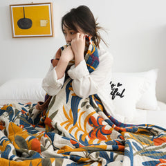 Yickyue Nordic throw blanket 100% Cotton summer cool quilt single double king size blankets soft Breathable bedspread boho sofa towel
