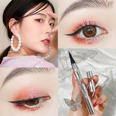 The Classic Magnificent Eyeliner Is Waterproof Sweat-proof Easy To Dry and Does Not Smudge for Beginners Sponge Head Eye Makeup