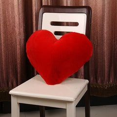 Yickyue 40x50cm Heart Shape Imitation Rabbit Fur Cushion Cover Super Soft Rabbit Plush Pillow Pillowcase Cover Sofa Bed Home Decoration