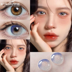 YICKYUE  1 Pair Cosplay Contact Lenses for Eyes Colored Fashion Pink Contacts Lens Purple Cosmetic Pupil Yearly Contact Lenses