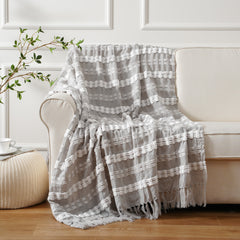 YICKYUE -   Battilo  Sprin Knitted Throws Blanket Super Soft Lightweight Leisure Blanket Throws For Sofa Decorative Bed Blanket Perfect Gift