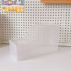 New Transparent Book Stand Storage Box Large-capacity Student Desktop Book Rack Cosmetic Storage Box Stationery Organizer