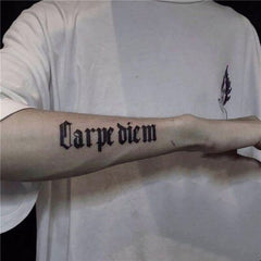 Waterproof Temporary Tattoo Sticker Gothic Letter Design Body Art Fake Tattoo Flash Tattoo Arm Male Female