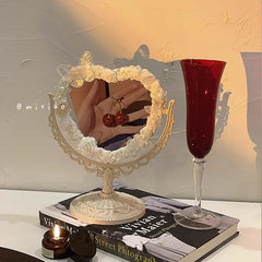 YICKYUE  -  Living Room Mirror Modern Heart Funky Cute Aesthetic Art Desk Dressing Table Cosmetics Mirror Garden Espelhos Home Decorations