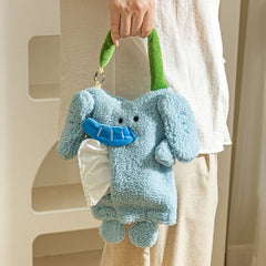 YICKYUE  -  Animal Party Tissue Bag Portable Paper Bag Storage Wall Mounted Car Mounted Fabric Hanging Tissue Box Kitchen Acceesories