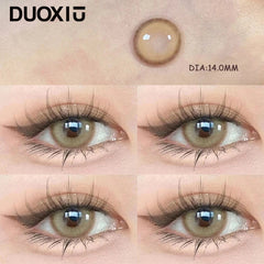 YICKYUE  -  2pcs Color Contact Lenses With Diopter Beauty Pupil Amber Grey Natural Color Lens Purple Contact Free Fast Shipping