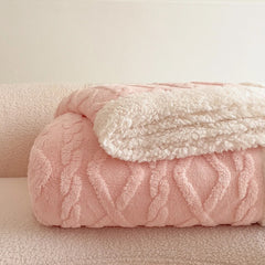 Yickyue Winter Warm Velveteen Blanket Plush Fluffy Knee Blanket Sofa Cover Plaid Home Decoration Luxury Quilt Baby Blanket