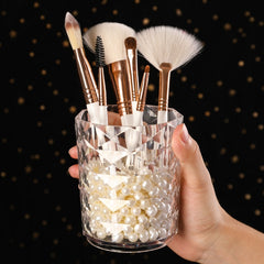 Makeup Brush Storage Box Makeup Organizer Makeup Bucket Pen Holder Plastic Box Makeup Brush Eyebrow Pencil Holder Diamond