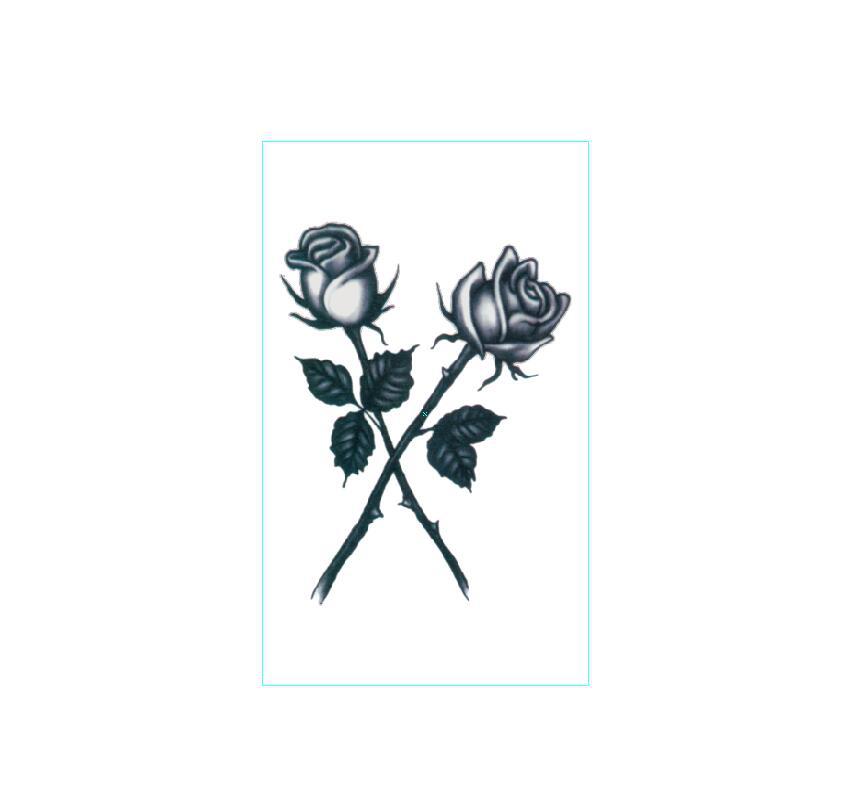 YICKYUE  -  Fake Tattoos Waterproof Hand Back Finger Tatoo Sticker Dark Tattoo Stickers Smile Rose Witch Cube Maple Leaf Temporary Tattoos