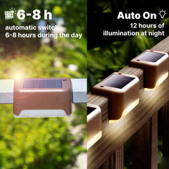 YICKYUE  LOVEWE 6pcs/16pcs Solar Powered Outdoor Garden Lights - Landscape Lighting And, Led Solar Lights For Household Garden Arrangement, Stairs, Deck, Fence, Patio, Wall, Rail Decoration -Auto-On/Off, 12Hr Lighting, Durable,