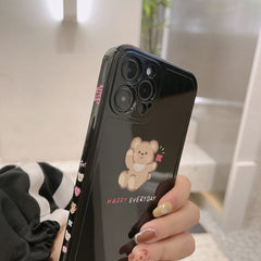 Hot sale for iphone 13 11 pro max 7 8 plus xsmax x xr 12 mini silicone cute flag bead cartoon phone case cover capa couple shell