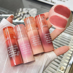 YICKYUE  Novo Air Lip Mud Brown Velvet Matte Cute Lip Gloss Long Lasting Lip Tint Lipstick Pink Red Korean Cosmetic Makeup Summer
