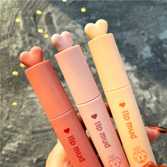NOVO Heart-shaped Air Velvet Lip Mud Matte Matte Student Nude Makeup Natural Lasting Cheap Lip and Cheek Dual-use Lip Makeup