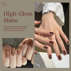 YICKYUE  -  Gel Nail Polish Set 6 Colors Gel Polish Kit Popular Nail Art Design Soak Off LED Manicure DIY Home Salon Gifts for Women Girls