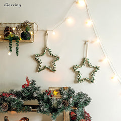 Yickyue Gerring Christmas Decoration Star Wall Hanging Living Room Pendant Creative Fashion Halloween Outdoor Cute Room Decor Home Gifts