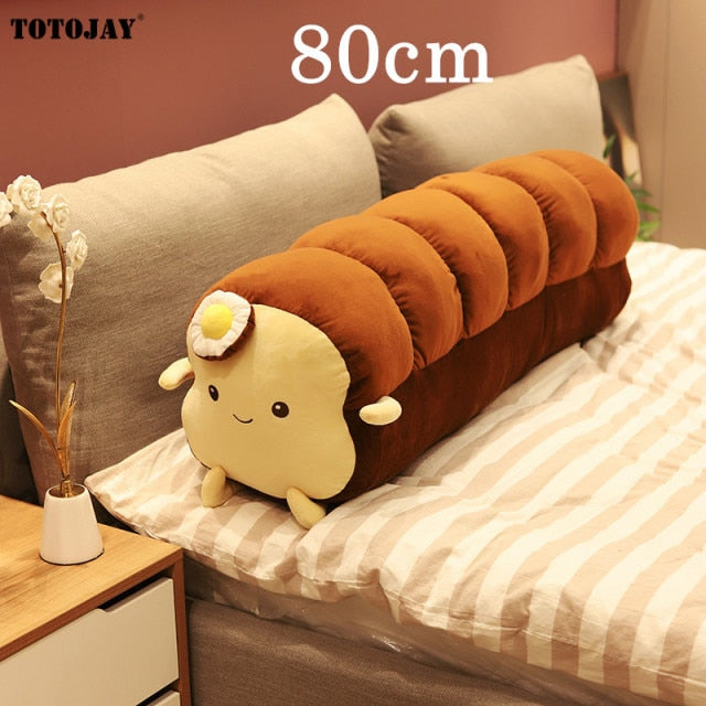 Creative Simulation Plush Poached Egg Bread Toast Shape Pillow Funny Food Nap Pillow Soft Cushion Kids Toy Girl Birthday Gift