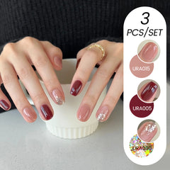 YICKYUE  -  3PCS/SET 15ml Sparkling Glitter Series Nail Gel Polish Hot Selling Shiny Semi Permanent Soak Off UV Gel Nail Art Kit