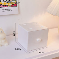 Japanese Cute Storage Box Small Drawer Square Splicing Desktop Storage Stacking Box Container Kids Toys Organizer Desk Organizer