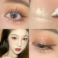 Glitter Eyeshadow Lying Silkworm Pencil Pearlescent Eyeshadow Pen Long-lasting Waterproof Shiny Eye Shadow Pen Stick Makeup Tool