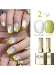 YICKYUE  -  15ML matcha green And Shuidudu Nail Gel Set Semi Permanent Nail Art UV LED Nail Salon DIY Nail Salon Gel For Spring And Summer
