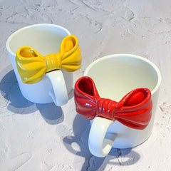 YICKYUE  -  Super cute mug bow coffee cup gift for girls