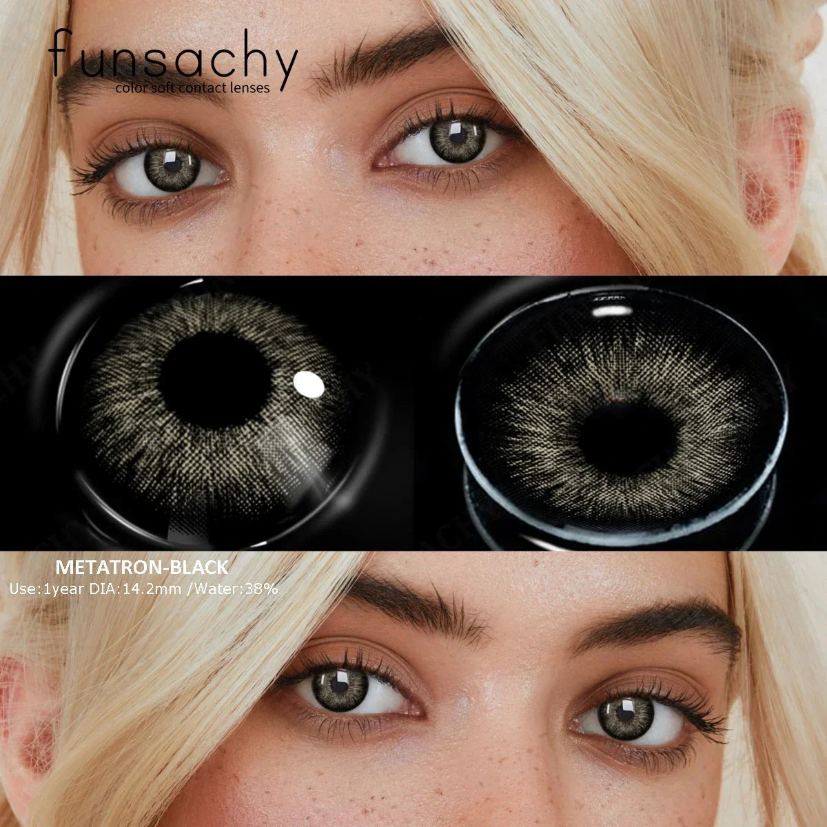 YICKYUE  -  2pcs New Natural Contact Lenses for Eyes Colorful Blue Beautiful Pupil Contact Lens Purple Color Eye Lens Free Shipping