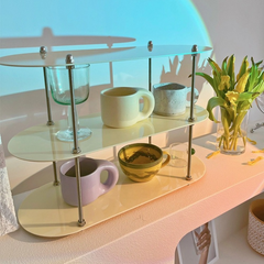 YICKYUE  -  Bathroom Storage Acrylic Cosmetics Perfume Shelf Desktop Hand-Made Blind Box Display Shelf Simple Multi-Layer Water Cup Storage