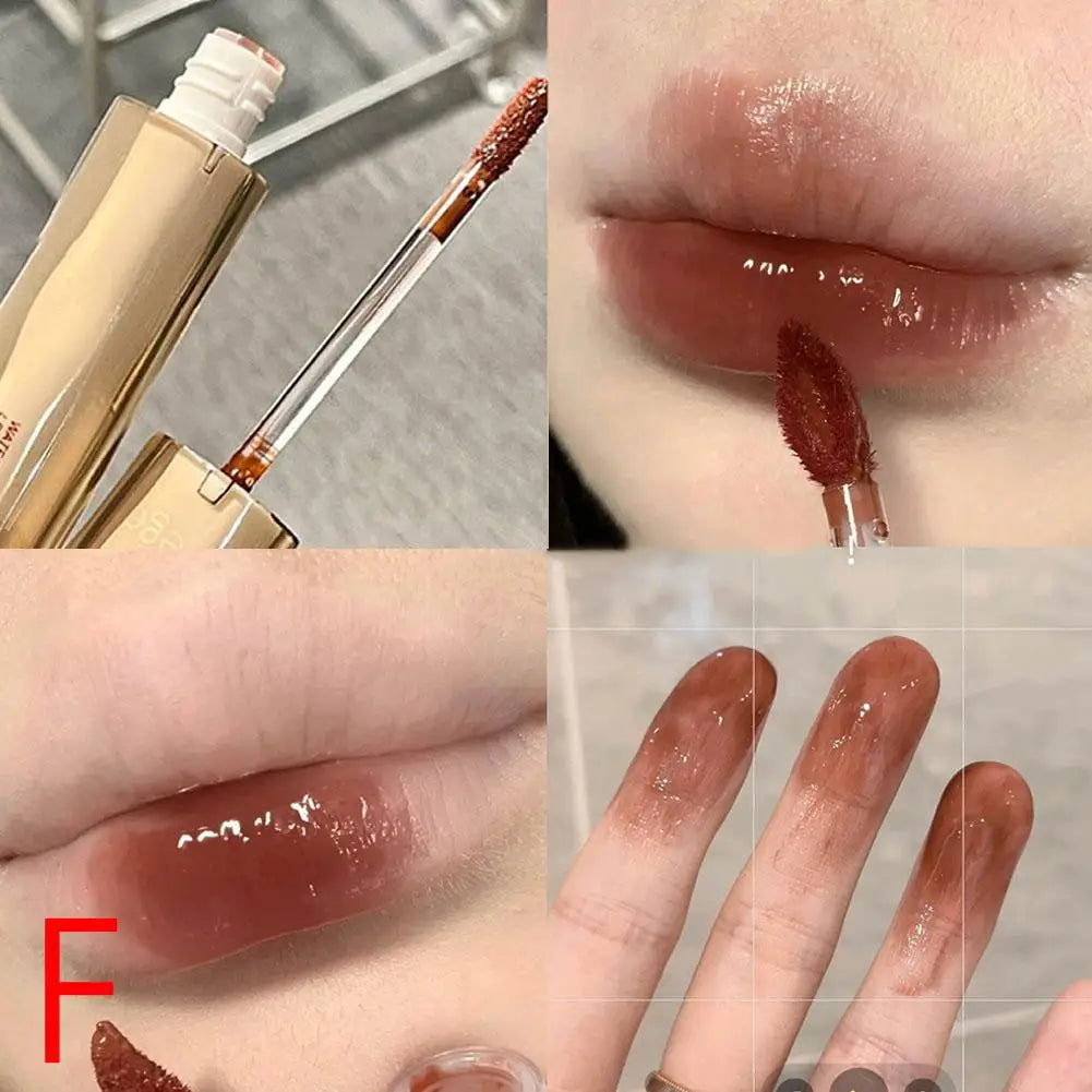 YICKYUE  -  Water Light Crystal Lens Face Lip Glaze Moistening Lock Lipstick Plain Tool False Color White Lip Makeup W2V4