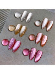 YICKYUE  -  15ml Ice Candy Cat's Eye Gel Nail Polish, UV/LED Soak-Off, 6 Colors For Choose, Glossy Finish for DIY & Salon Use