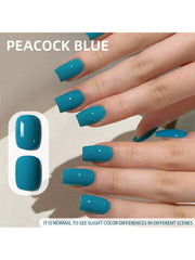 YICKYUE  -  Japanese Spring-Summer Peacock Blue Gel - Skin-Brightening, Home & Salon Use Nail Polish