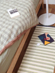 YICKYUE  -  Minimalist Living Room Decorative Carpets Green Striped Bedroom Bedside Carpet Comfortable Coffee Table Rug Soft Balcony Rugs IG