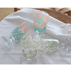 New Beautiful Tulip In Summer Little Daisy Vintage Goblet Phnom Penh Glass Girls Sparkling Wine Drink Party Goblet