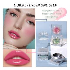 YICKYUE  -  Shiny Magic Lip Cheek Glass Dual-Use Rouge Balm Lasting Natural Blush Lipstick Color Change Pink Lip Gloss Mud Makeup Cosmetics