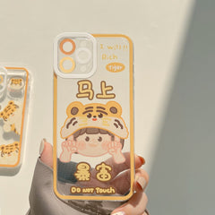 2022 Tiger rich money cartoon couple cute silicone phone case shockproof capa for iphone x xr xsmax 13 mini 12 promax 11 7 8plus