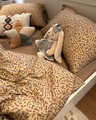 YICKYUE  -  Fashion pastoral leaf caramel bedding set girl,twin full queen king modern cotton home textile bed sheet pillow case quilt cover