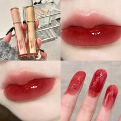 YICKYUE  -  Mirror Water Lip Gloss Iced Tea Lip Glaze Sexy Red Glass Lip Oil Liquid Lipstick Waterproof Moisturizing Matte Lip Balm Makeup